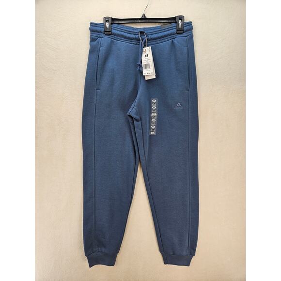 ADIDAS WOMEN'S XS SZN OVERSIZED WIDE THIGH JOGGER BLUE FLEECE - Picture 1 of 7